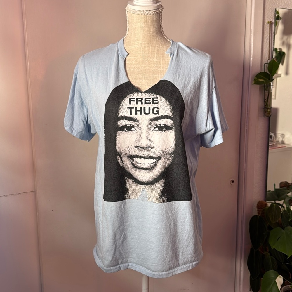 free thug v-neck shirt